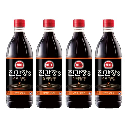 해표 진간장S, 930ml, 4개
