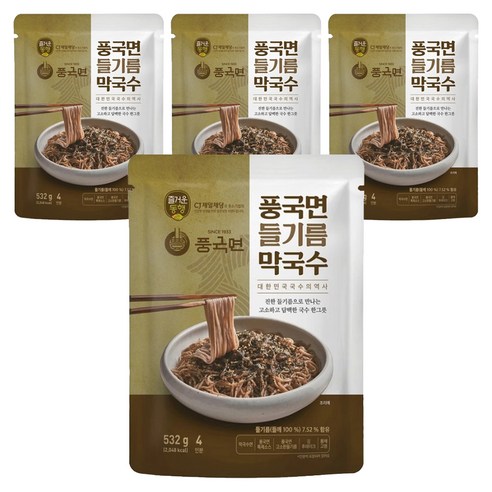 즐거운동행 풍국면 들기름 막국수, 532g, 4개