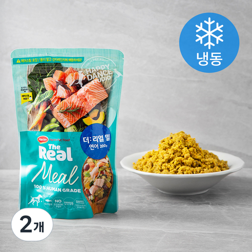 하림펫푸드 강아지 더리얼 밀 연어 소프트사료 (냉동), 200g, 2개