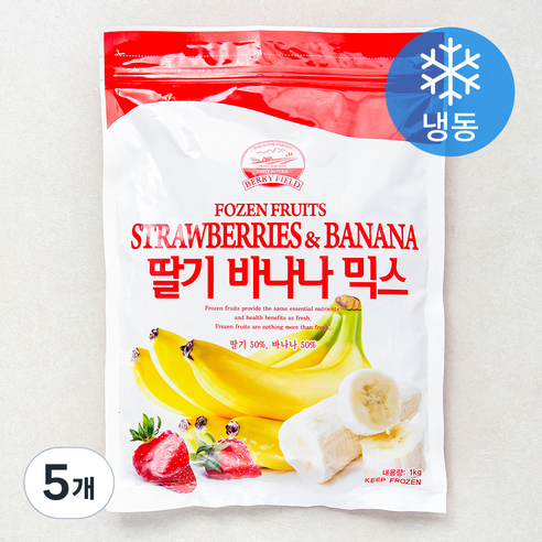 베리필드 딸기바나나믹스 (냉동), 1kg, 5개