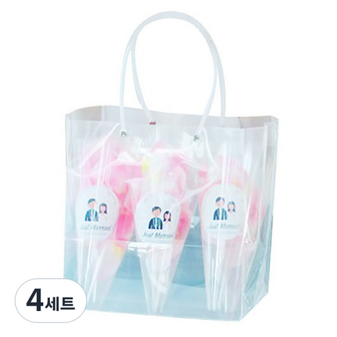 웨딩 플라워샤워 6p, 핑크, 4세트