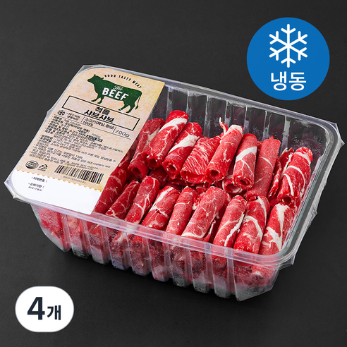 호주산 척롤 샤브샤브용 (냉동), 4개, 700g