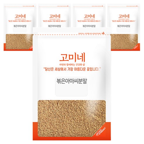 고미네 볶은 아마씨분말, 300g, 5개