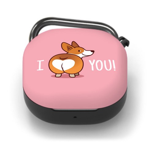 누아트 버즈라이브/버즈프로/버즈2 디자인 하드케이스, 아이러브 퍼피01