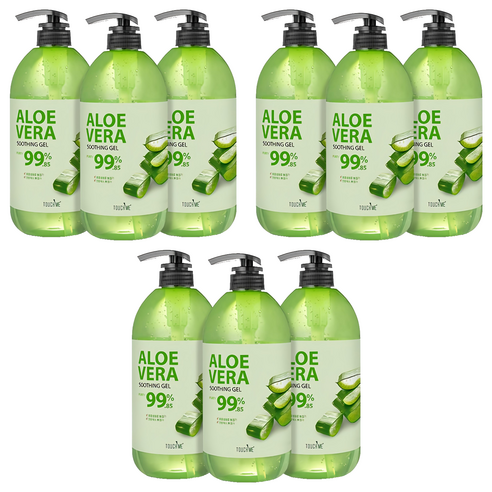 터치미 퓨리티 알로에베라 수딩 젤 1000, 1L, 9개