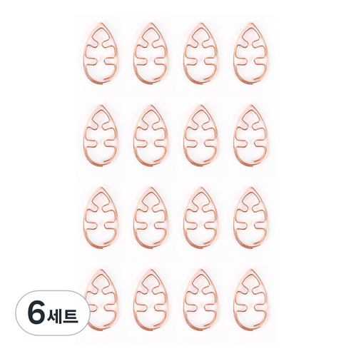 트로피칼 종이 클립 설렘 색상랜덤, 8개입, 6세트