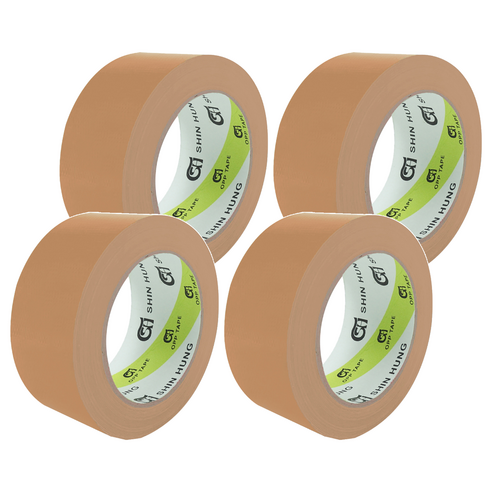 신흥테이프 대용량 면테이프 베이지 48mm x 25m, 4개