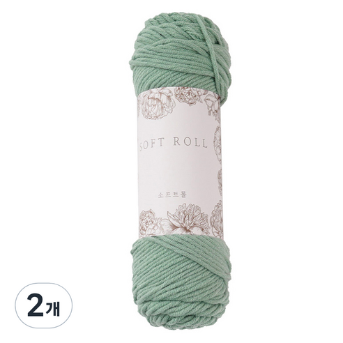 소프트롤 뜨개실 100g, 19 민트그린, 2개