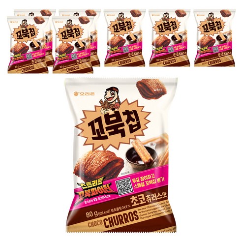 꼬북칩 초코츄러스맛, 80g, 8개