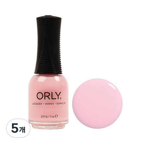오를리 네일컬러 매니큐어 11ml, 2020011 로즈 컬러드 글래시스, 5개