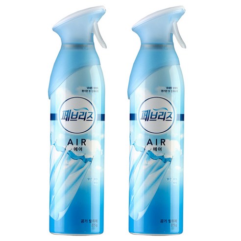 페브리즈 에어 맑은 하늘 바람 실내 탈취제 본품, 275g, 2개