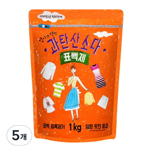 엄마의선택 과탄산소다 표백제, 1kg, 5개