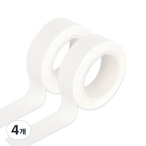 모노라이크 아르떼 마스킹 테이프 15mm x 10m, 501 White, 4개
