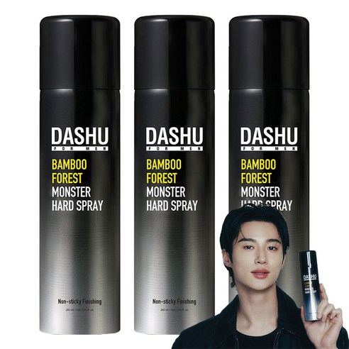 다슈 포맨 밤부 포레스트 몬스터 하드 헤어 스프레이, 280ml, 3개