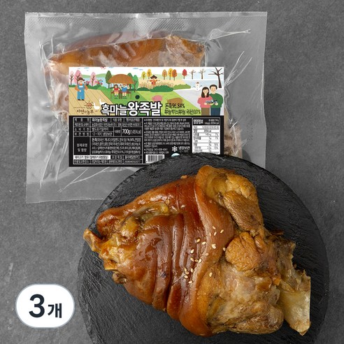 자연과농부 흑마늘 왕족발, 700g, 3개
