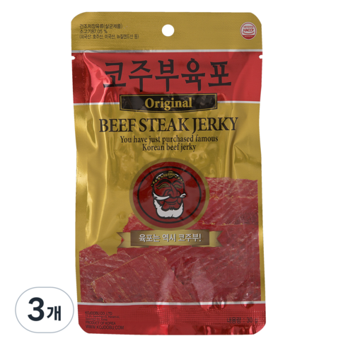 코주부 오리지널 육포, 30g, 3개