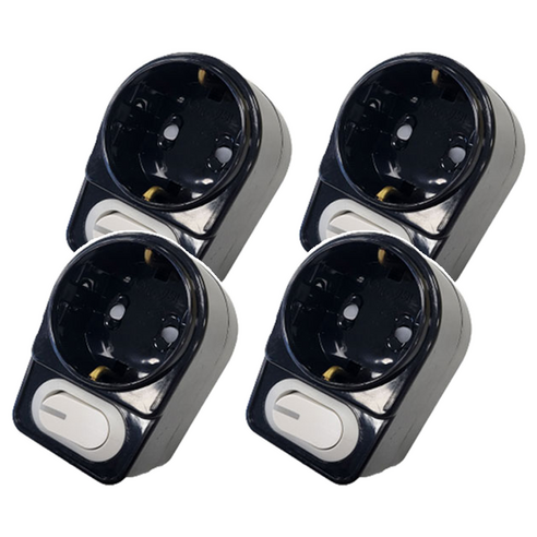 에코파워탭 절전형 LED L자 멀티탭 1구 PS-TS, 8.2cm, 블랙, 4개