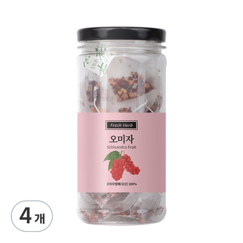 신선약초 오미자차 삼각티백, 1g, 20개입, 4개