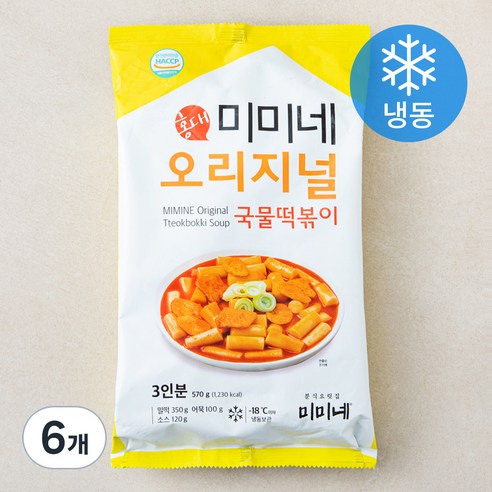 미미네 오리지널 국물떡볶이 (냉동), 570g, 6개