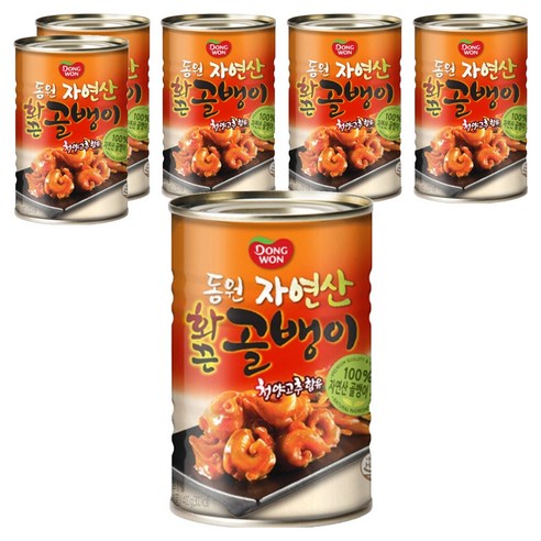 동원 화끈한 골뱅이 통조림, 400g, 6개