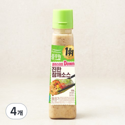 풀무원 콜레스테롤 제로 진한 참깨 소스, 230g, 4개