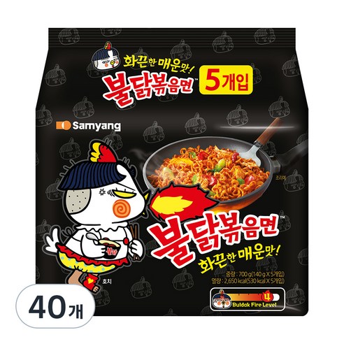 삼양 불닭볶음면 140g, 40개