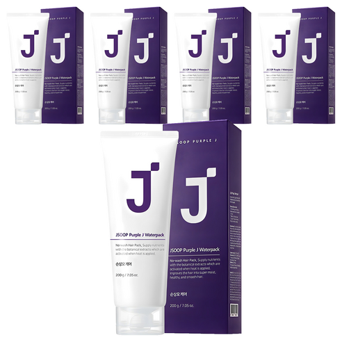 제이숲 퍼플제이 단백질 노워시 헤어팩 트리트먼트, 200ml, 5개