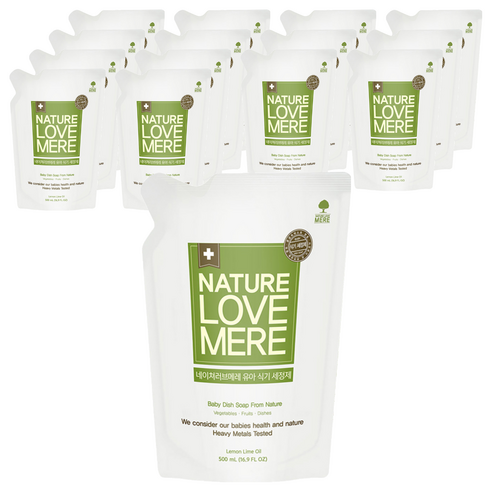 네이쳐러브메레 식기 세정제 유아세제, 500ml, 15개