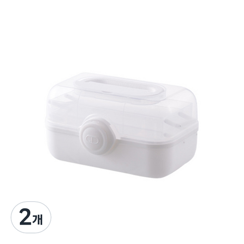 아리코 깔끔공간 3단 구급상자 화이트 S, 2개