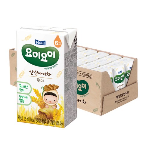 매일유업 요미요미 안심아이차 125ml, 1개입, 24개