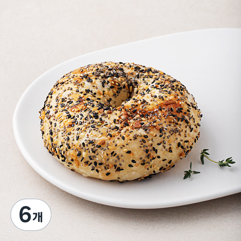도제식빵 탕종 에브리띵 베이글, 105g, 1개입, 6개