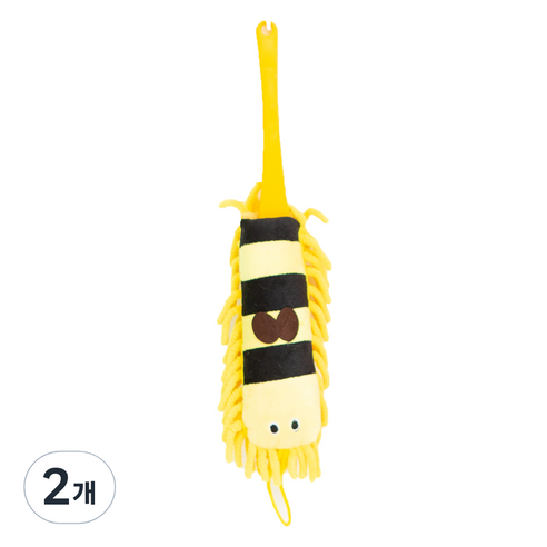 한림리빙 동물 휴대용 먼지털이개, 꿀벌(Yellow), 2개