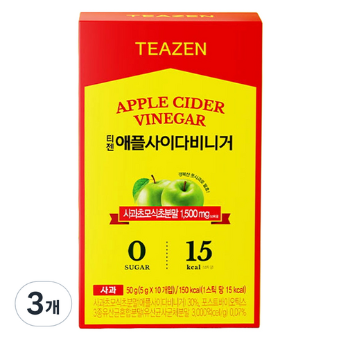 티젠 애플사이다 비니거 차, 5g, 3개, 10개입