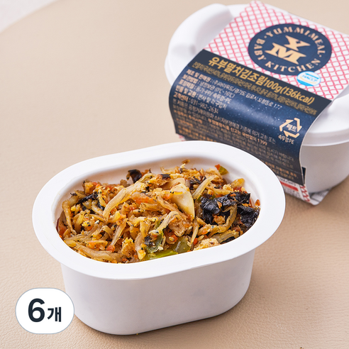 얌이밀 유부 멸치 김조림, 100g, 6개