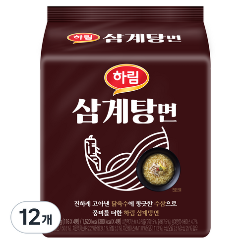 하림 삼계탕면, 12개