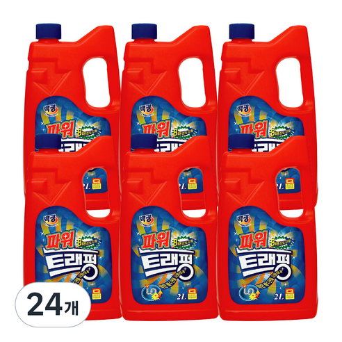 백광 트래펑 배수구세정제, 2L, 24개