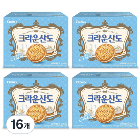 크라운 산도 크림, 161g, 16개