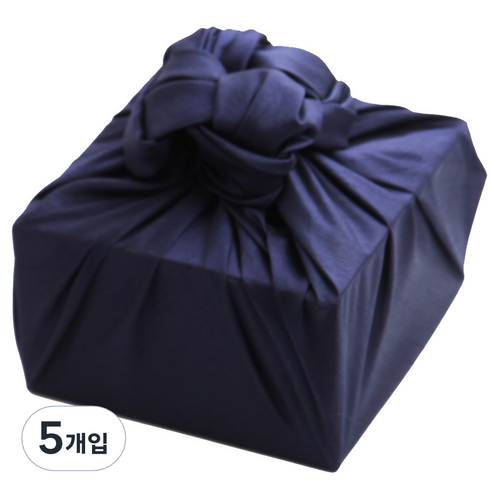 봄91 641 실크 홑보자기 90 x 90 cm, 진네이비, 5개입