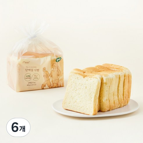 밀도 셀렉스 단백질 식빵, 480g, 6개