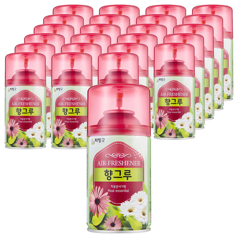 리빙굿 향그루 자동분사기 복숭아향 본품, 280ml, 24개