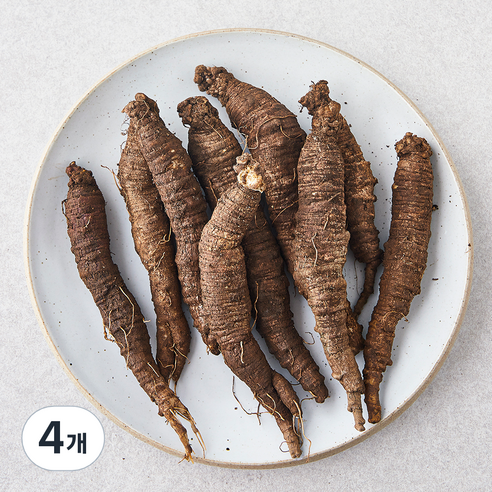 국내산 흙더덕, 300g, 4개