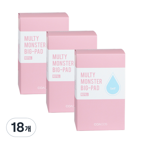 코아코스 몬스터 빅 패드 리필 7cm, 105개입, 18개