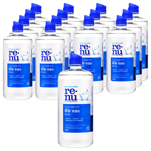 리뉴 후레쉬 렌즈 세정액, 120ml, 15개