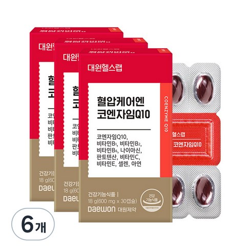 장대원 대원헬스랩 혈압케어엔 코엔자임Q10, 30정, 6개