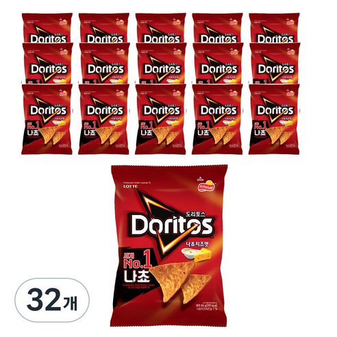 도리토스 나쵸치즈맛 소, 84g, 32개