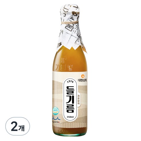 대현상회 저온압착 들기름, 2개, 350ml