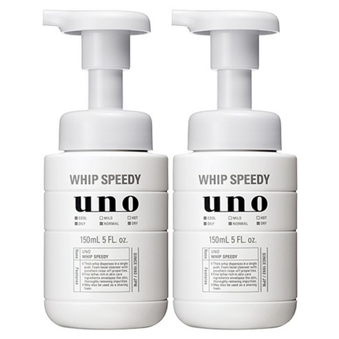 우노 휩 스피디 클렌징폼, 150ml, 2개
