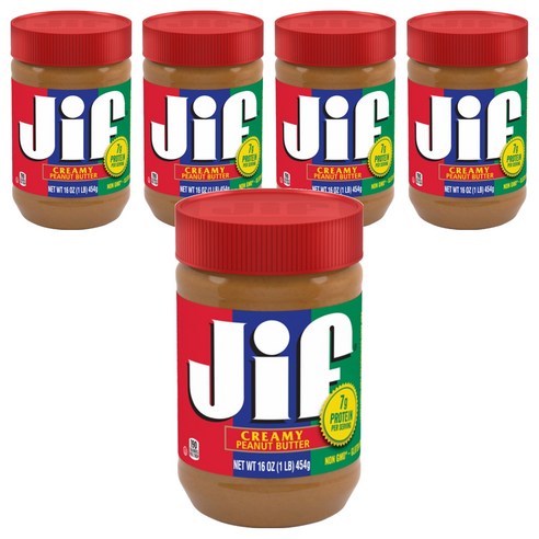 Jif 지프 크리미 땅콩버터, 454g, 5개