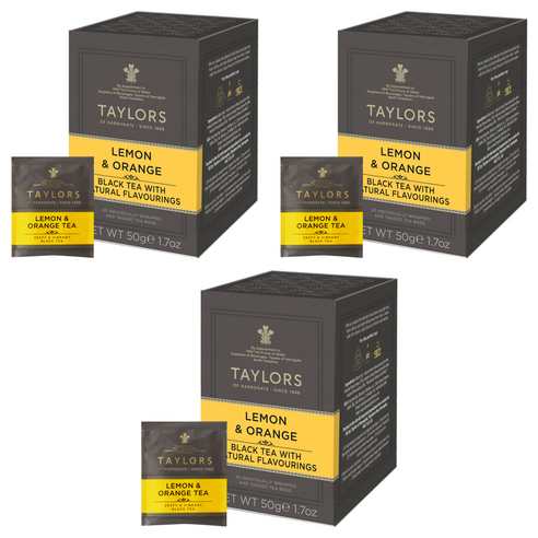 테일러오브헤로게이트 레몬&오렌지향 홍차, 2.5g, 20개입, 3개