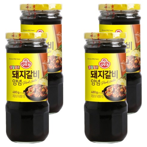 오뚜기 과일담은 돼지갈비 양념, 480g, 4개